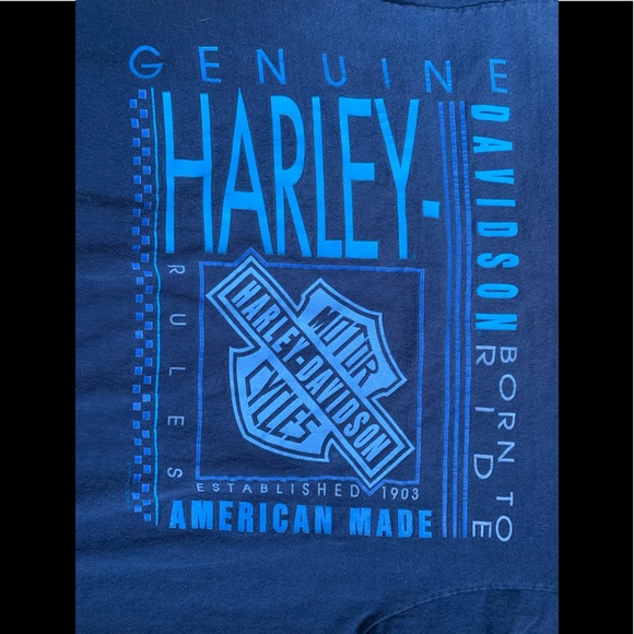 Vintage Harley Davidson Tee 1991/92 Single Stitch Sz. M - Picture 5 of 9